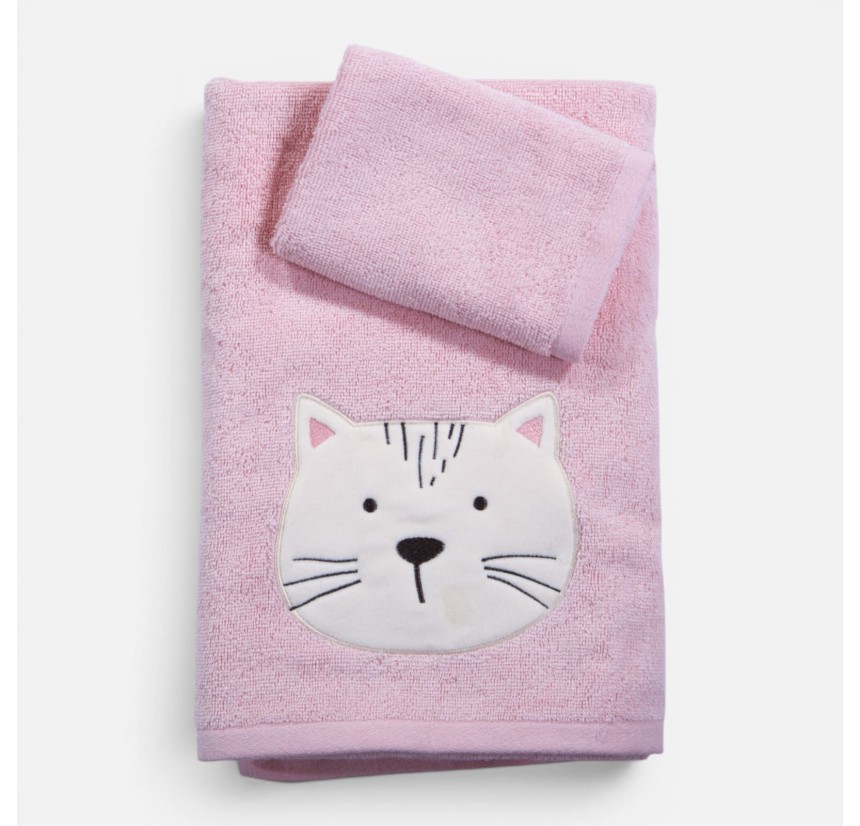 Παιδικές Πετσέτες Σετ (2τμχ) Nef- Nef Cats Are Perfect Lotus Pink