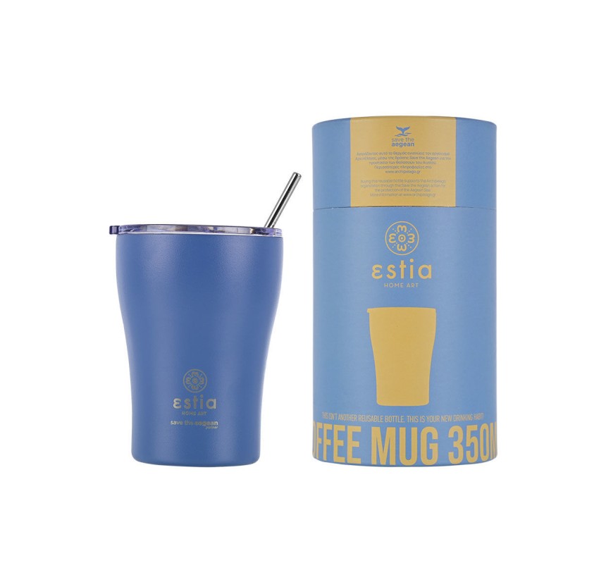 Ποτήρι Θερμός 350ml Estia Save The Aegean Denim Blue 01-12182