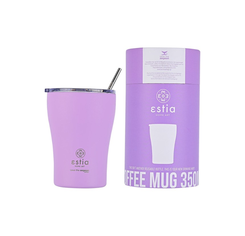 Ποτήρι Θερμός 350ml Estia Save The Aegean Lavender Purple 01-12090