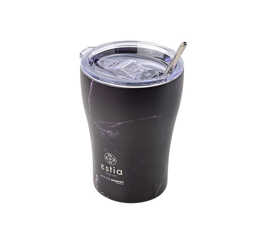 Ποτήρι Θερμός 350ml Estia Save The Aegean Pentelica Black 01-16913