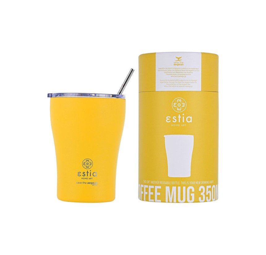 Ποτήρι Θερμός 350ml Estia Save The Aegean Pineapple Yellow 01-12458