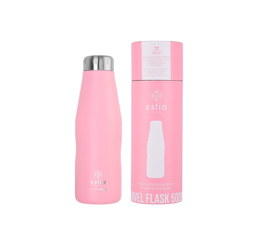 Μπουκάλι Θερμός 500ml Estia Save The Aegean Blossom Rose 01-7812