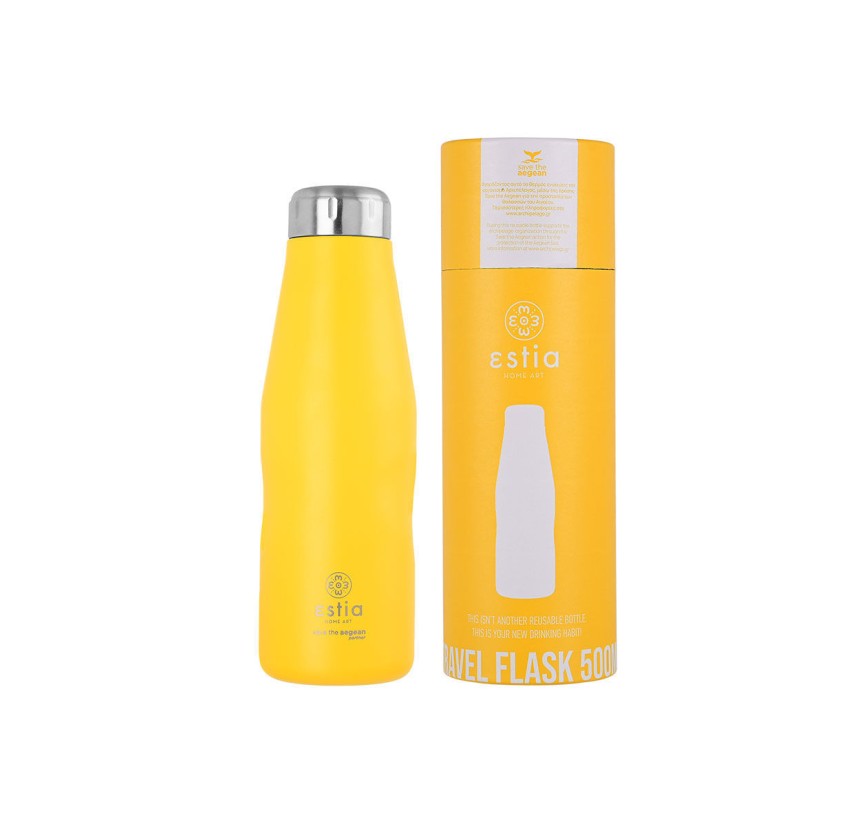 Μπουκάλι Θερμός 500ml Estia Save The Aegean Pineapple Yellow 01-9007