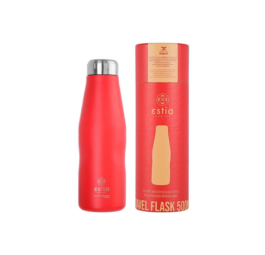 Μπουκάλι Θερμός 500ml Estia Save The Aegean Scarlet Red 01-8543 