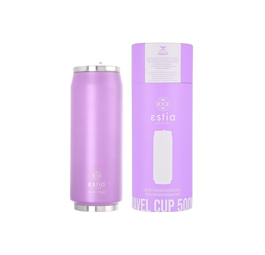 Ποτήρι Θερμός 500ml Estia Save The Aegean Lavender Purple 01-8581