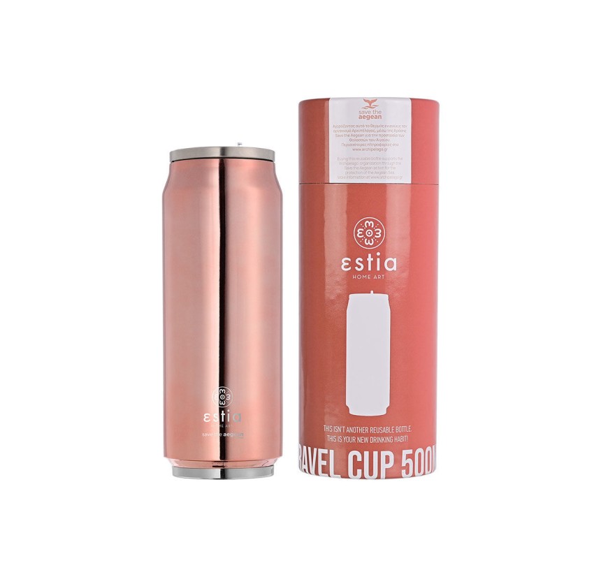 Ποτήρι Θερμός 500ml Estia Save The Aegean Rose Gold 01-7867