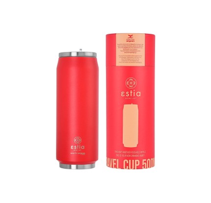 Ποτήρι Θερμός 500ml Estia Save The Aegean Scarlet Red 01-9854 Ποτήρι Θερμός 500ml Estia Save The Aegean Scarlet Red 01-9854