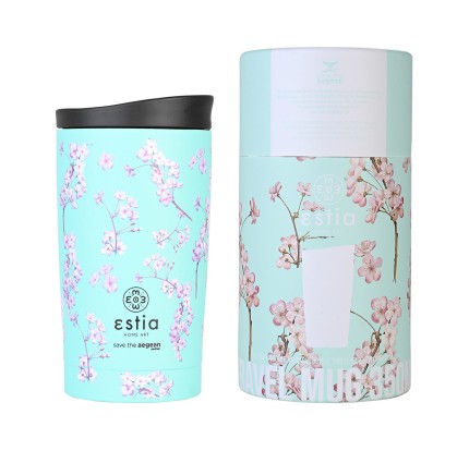 Ποτήρι Θερμός 350ml Estia Save The Aegean Blossom Green 01-20446 Ποτήρι Θερμός 350ml Estia Save The Aegean Blossom Green 01-20446
