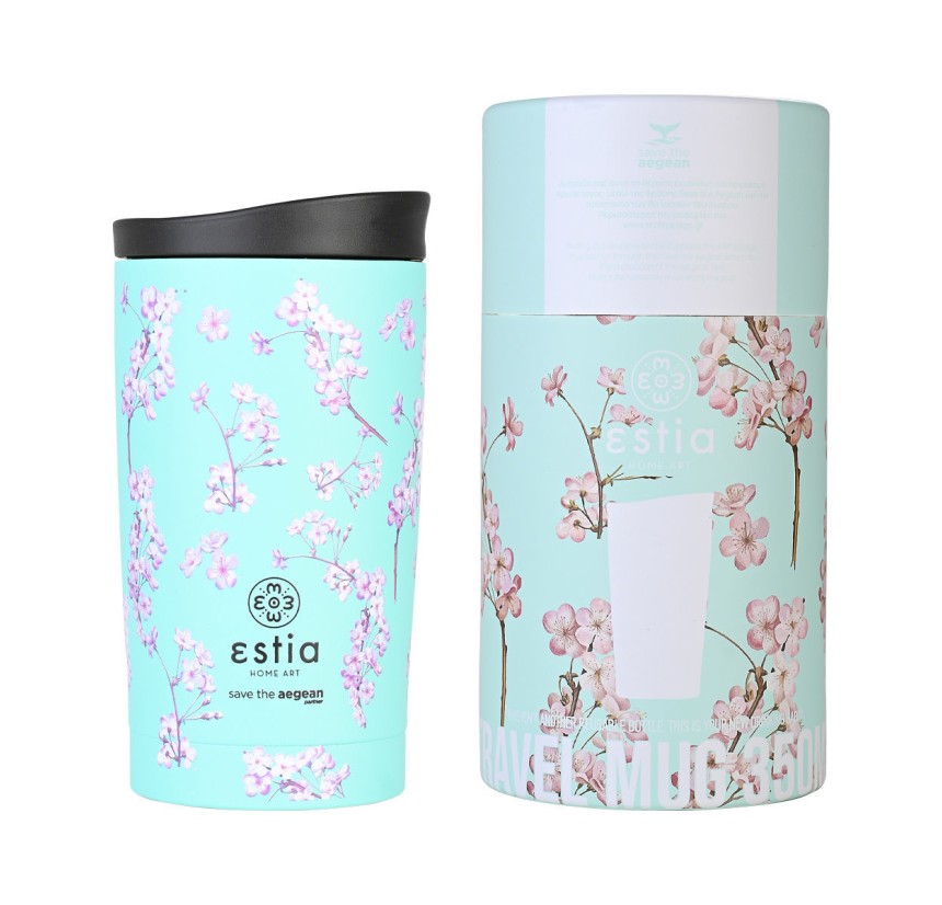 Ποτήρι Θερμός 350ml Estia Save The Aegean Blossom Green 01-20446 Ποτήρι Θερμός 350ml Estia Save The Aegean Blossom Green 01-20446