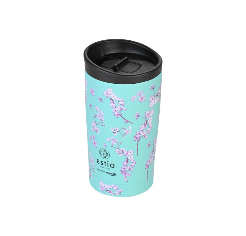 Ποτήρι Θερμός 350ml Estia Save The Aegean Blossom Green 01-20446 Ποτήρι Θερμός 350ml Estia Save The Aegean Blossom Green 01-20446
