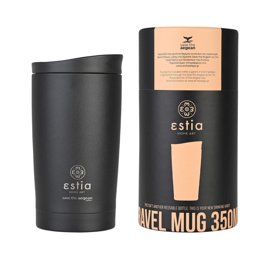 Ποτήρι Θερμός 350ml Estia Save The Aegean Midnight Black 01-20361