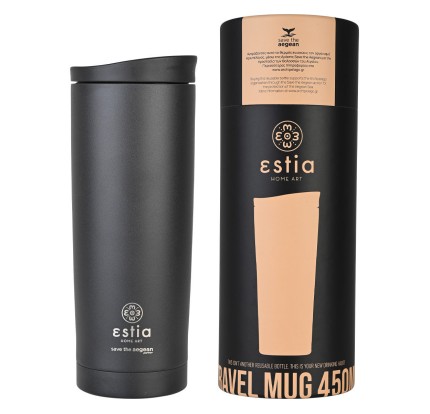 Ποτήρι Θερμός 450ml Estia Save The Aegean Midnight Black 01-20316 Ποτήρι Θερμός 450ml Estia Save The Aegean Midnight Black 01-20316