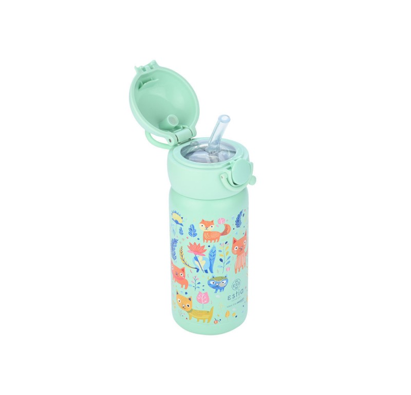 Παιδικό Παγούρι Θερμός 350ml Estia Save The Aegean Wonder Bottle Feline Foliage 01-23461