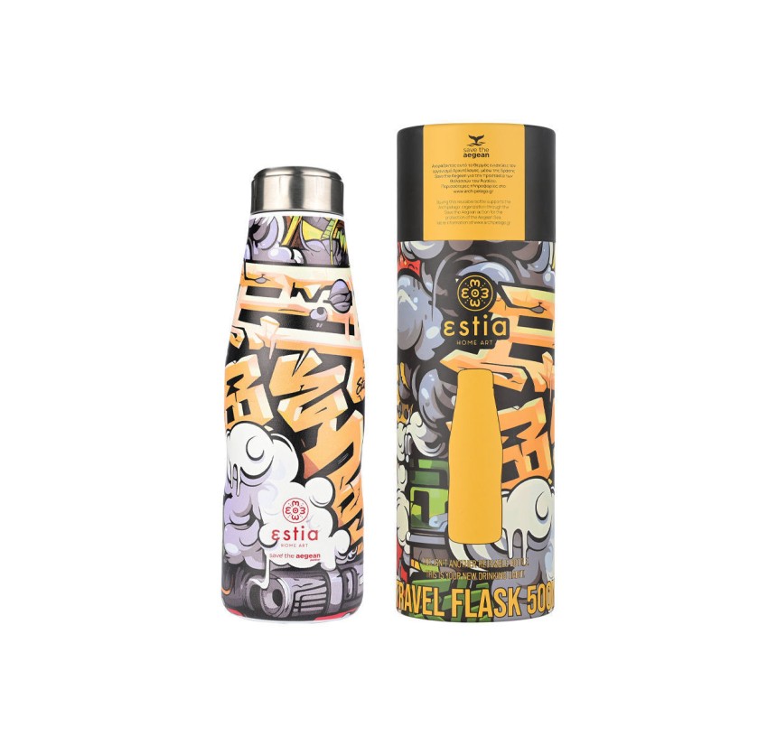 Μπουκάλι Θερμός 500ml Estia Save The Aegean Graffiti Rythm 01-22068