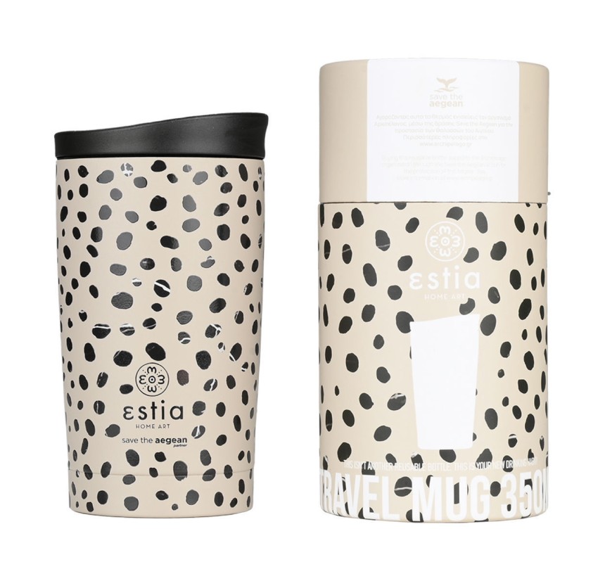 Ποτήρι Θερμός 350ml Estia Save The Aegean Leopard Taupe 01-25663 Ποτήρι Θερμός 350ml Estia Save The Aegean Leopard Taupe 01-25663