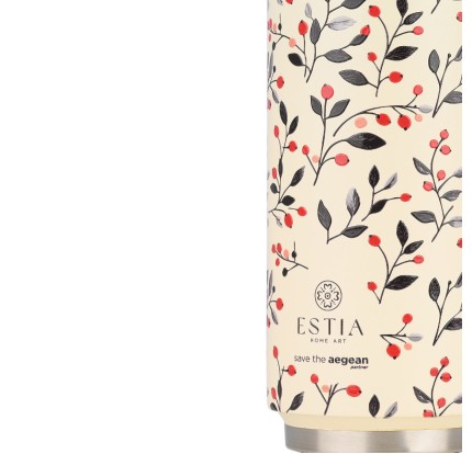 Ποτήρι Θερμός 500ml Estia Save The Aegean Bloom Beige 01-31213 Ποτήρι Θερμός 500ml Estia Save The Aegean Bloom Beige 01-31213