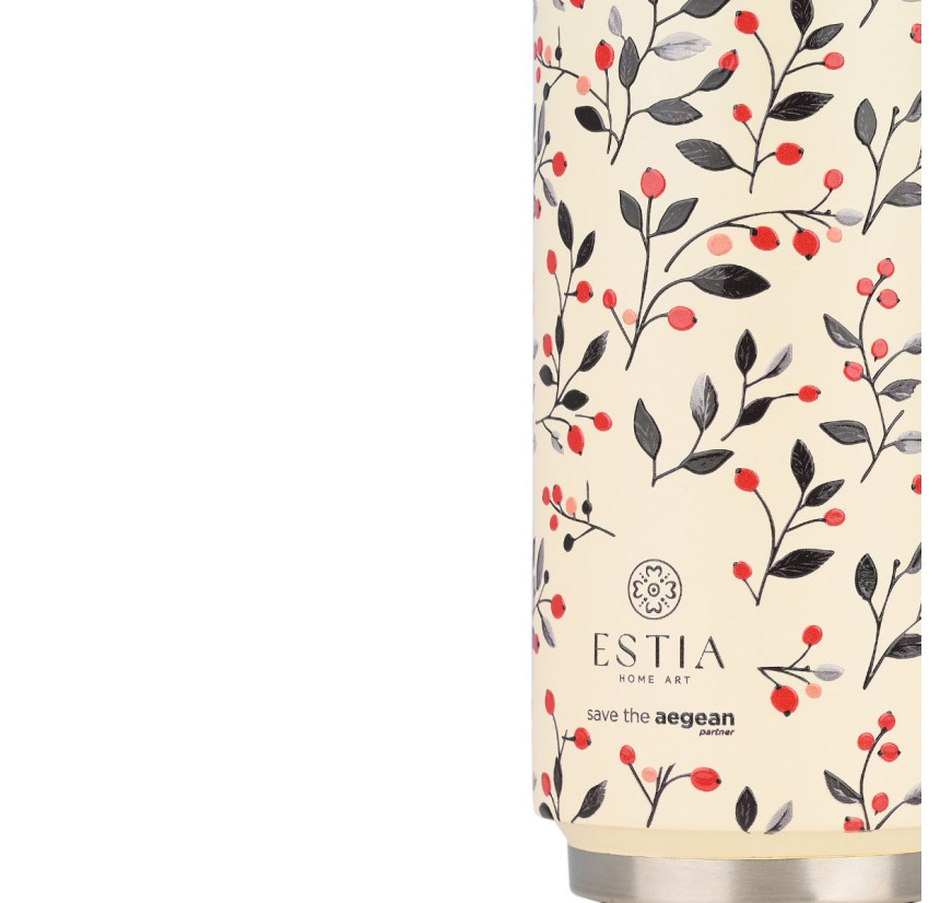 Ποτήρι Θερμός 500ml Estia Save The Aegean Bloom Beige 01-31213 Ποτήρι Θερμός 500ml Estia Save The Aegean Bloom Beige 01-31213
