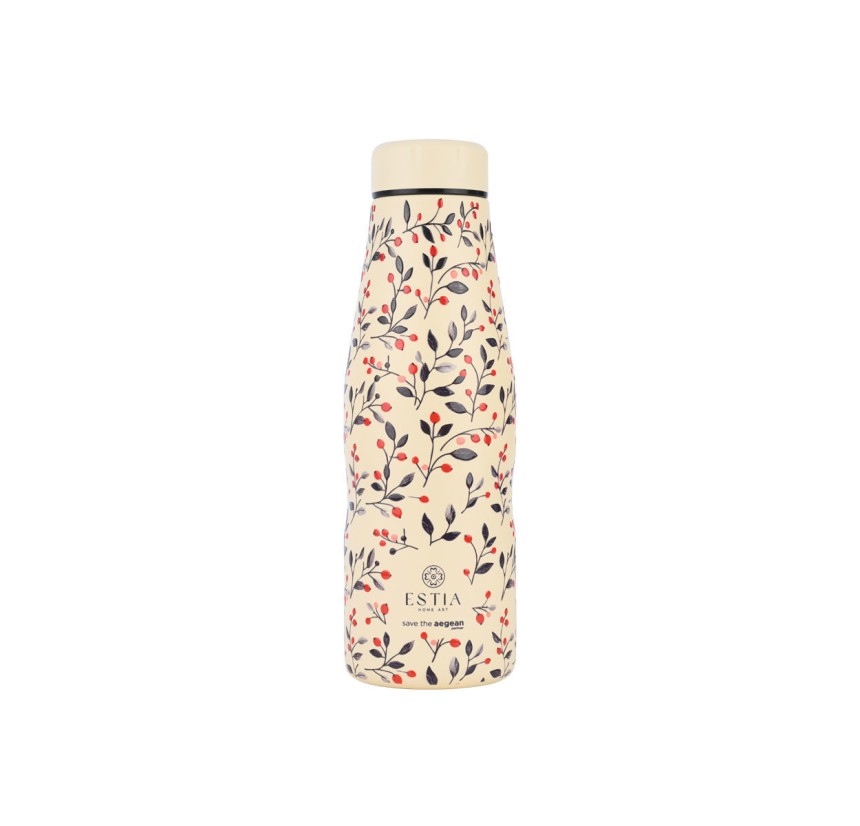 Μπουκάλι Θερμός 500ml Estia Save The Aegean Bloom Beige 01-31558 Μπουκάλι Θερμός 500ml Estia Save The Aegean Bloom Beige 01-31558