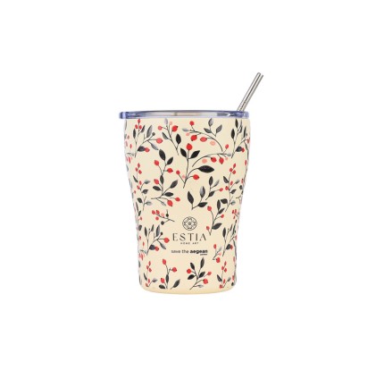 Ποτήρι Θερμός 350ml Estia Save The Aegean Bloom Beige 01-31701 Ποτήρι Θερμός 350ml Estia Save The Aegean Bloom Beige 01-31701