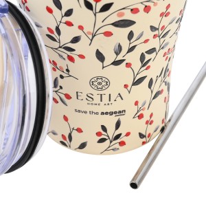 Ποτήρι Θερμός 350ml Estia Save The Aegean Bloom Beige 01-31701 Ποτήρι Θερμός 350ml Estia Save The Aegean Bloom Beige 01-31701