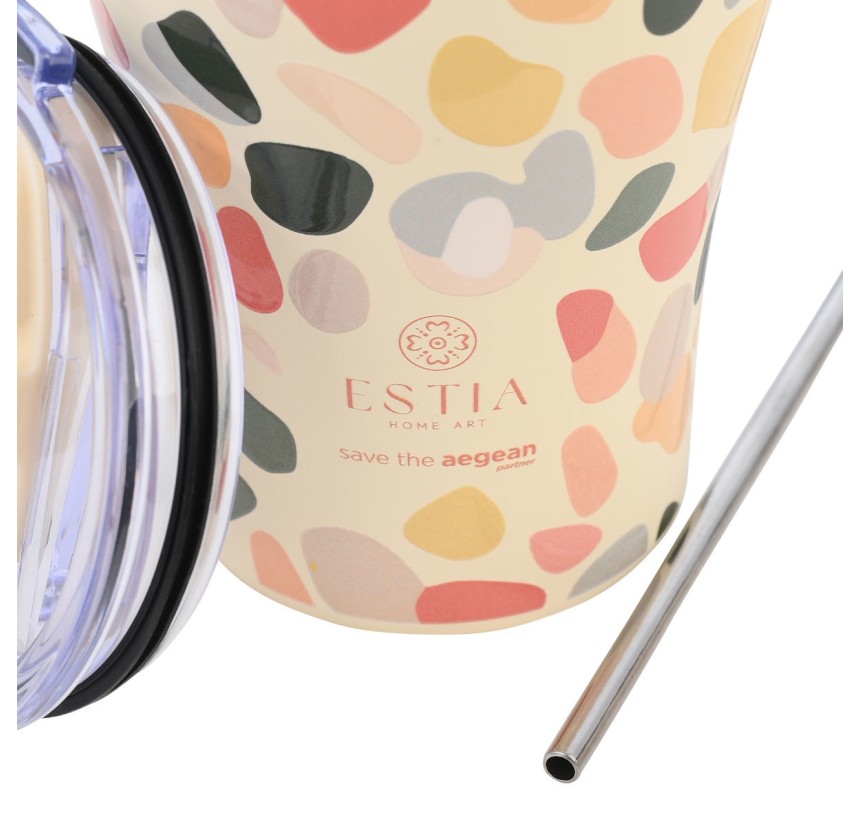 Ποτήρι Θερμός 350ml Estia Save The Aegean Hue Pebbles 01-31718 Ποτήρι Θερμός 350ml Estia Save The Aegean Hue Pebbles 01-31718