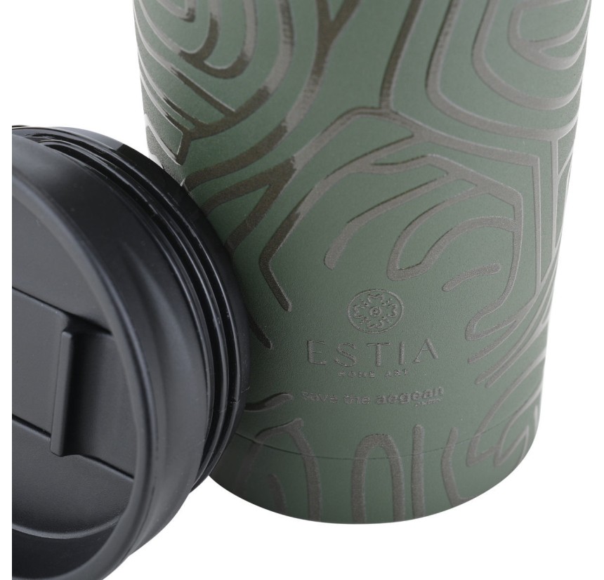 Ποτήρι Θερμός 350ml Estia Save The Aegean Olive Flow 01-31886 Ποτήρι Θερμός 350ml Estia Save The Aegean Olive Flow 01-31886