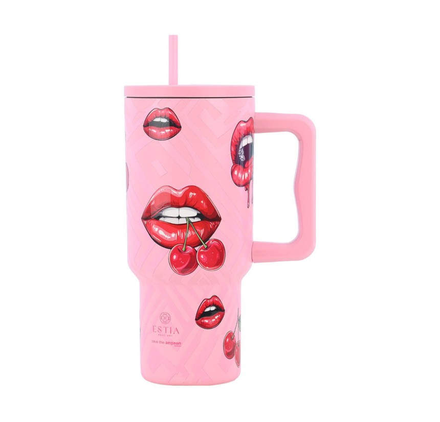 Θερμός Straw Tumbler XL 900ml Estia Save The Aegean Blush Pop 01-32067 Θερμός Straw Tumbler XL 900ml Estia Save The Aegean Blush Pop 01-32067