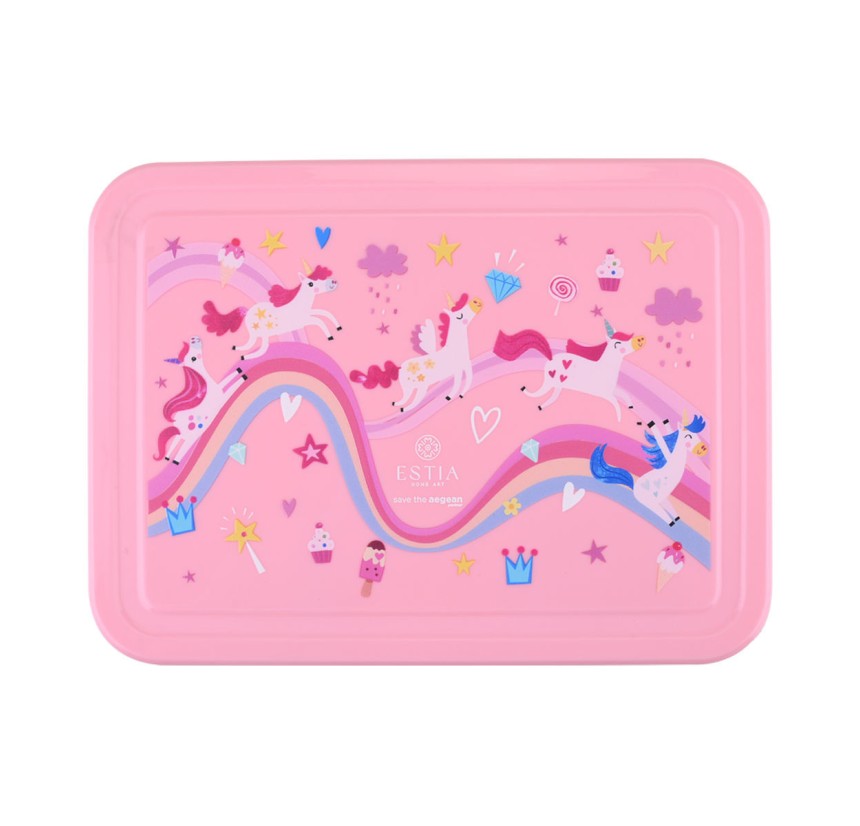 Παιδικό Φαγητοδοχείο με 5 Θήκες 1330ml Estia Rainbow Dreams