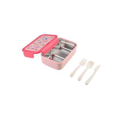 Παιδικό Φαγητοδοχείο με 2 Ανοξειδ. Θήκες 900ml Estia Wild Stunts