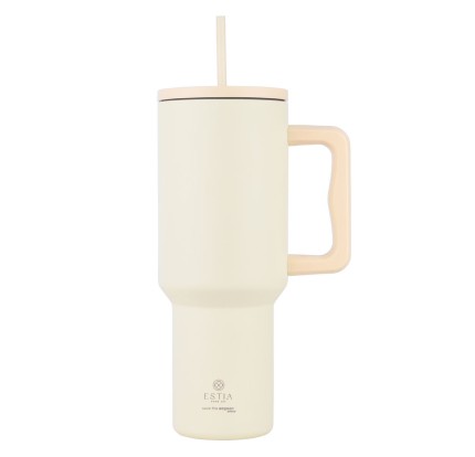 Θερμός Straw Tumbler XL 1200ml Estia Save The Aegean Lily White 01-32197 Θερμός Straw Tumbler XL 1200ml Estia Save The Aegean Lily White 01-32197