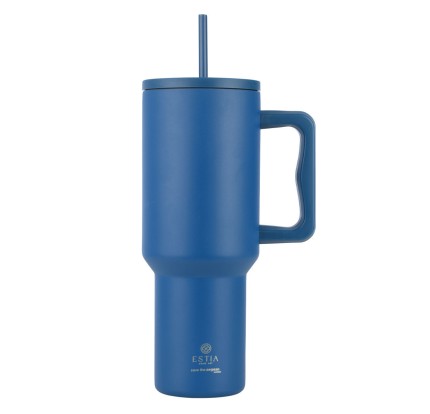 Θερμός Straw Tumbler XL 1200ml Estia Save The Aegean Denim Blue 01-32234 Θερμός Straw Tumbler XL 1200ml Estia Save The Aegean Denim Blue 01-32234