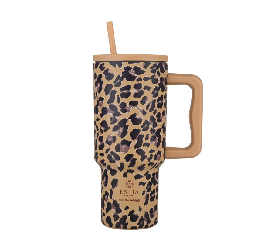 Θερμός Straw Tumbler XL 900ml Estia Save The Aegean Spotted Prowl 01-34849