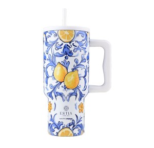 Θερμός Straw Tumbler XL 900ml Estia Save The Aegean Amalfi Coast 01-34832
