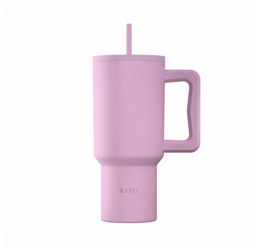 Θερμός Straw Tumbler XL 900ml Estia Save The Aegean Lavender 01-41472 Θερμός Straw Tumbler XL 900ml Estia Save The Aegean Lavender 01-41472