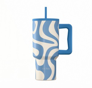 Θερμός Straw Tumbler XL 900ml Estia Save The Aegean Ocean Waves 01-41571 Θερμός Straw Tumbler XL 900ml Estia Save The Aegean Ocean Waves 01-41571