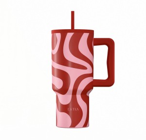 Θερμός Straw Tumbler XL 900ml Estia Save The Aegean Coral Waves 01-41588 Θερμός Straw Tumbler XL 900ml Estia Save The Aegean Coral Waves 01-41588