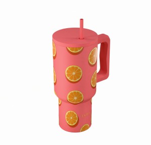 Θερμός Straw Tumbler XL 900ml Estia Save The Aegean Orange Pop 01-41595 Θερμός Straw Tumbler XL 900ml Estia Save The Aegean Orange Pop 01-41595