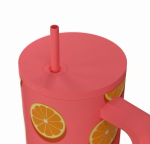 Θερμός Straw Tumbler XL 900ml Estia Save The Aegean Orange Pop 01-41595 Θερμός Straw Tumbler XL 900ml Estia Save The Aegean Orange Pop 01-41595