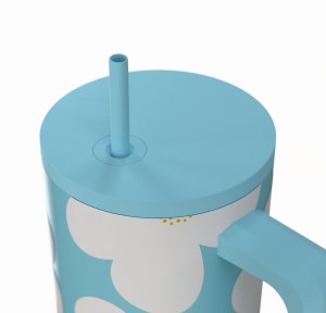 Θερμός Straw Tumbler XL 900ml Estia Save The Aegean Blue Daisy 01-41618