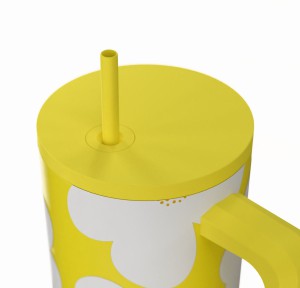 Θερμός Straw Tumbler XL 900ml Estia Save The Aegean Yellow Daisy 01-41625 Θερμός Straw Tumbler XL 900ml Estia Save The Aegean Yellow Daisy 01-41625