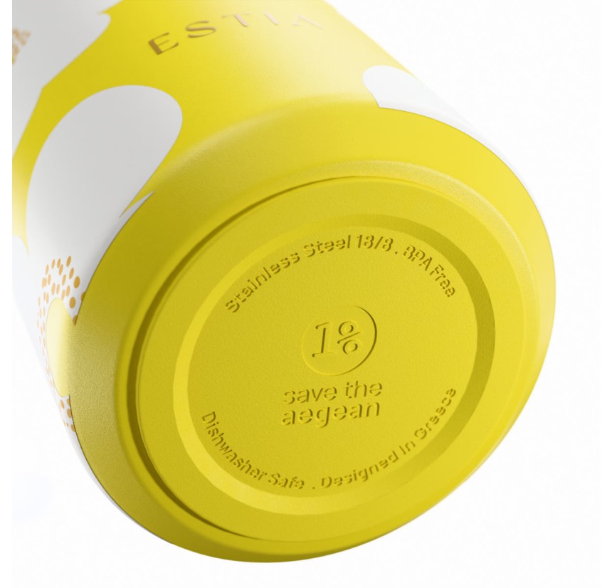 Μπουκάλι Θερμός Flow 500ml Estia Save The Aegean Yellow Daisy 01-42196