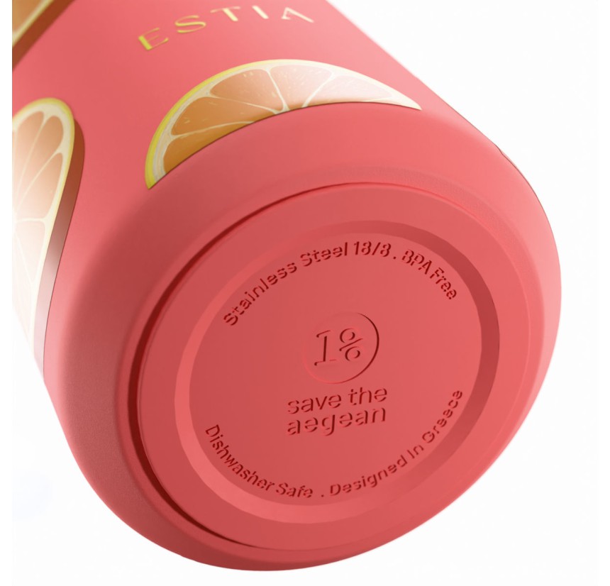 Ποτήρι Θερμός Lens 360ml Estia Save The Aegean Orange Pop 01-43056 Ποτήρι Θερμός Lens 360ml Estia Save The Aegean Orange Pop 01-43056