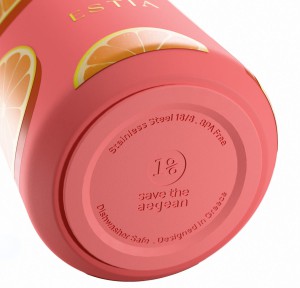 Μπουκάλι Θερμός Flow 500ml Estia Save The Aegean Orange Pop 01-42165 Μπουκάλι Θερμός Flow 500ml Estia Save The Aegean Orange Pop 01-42165