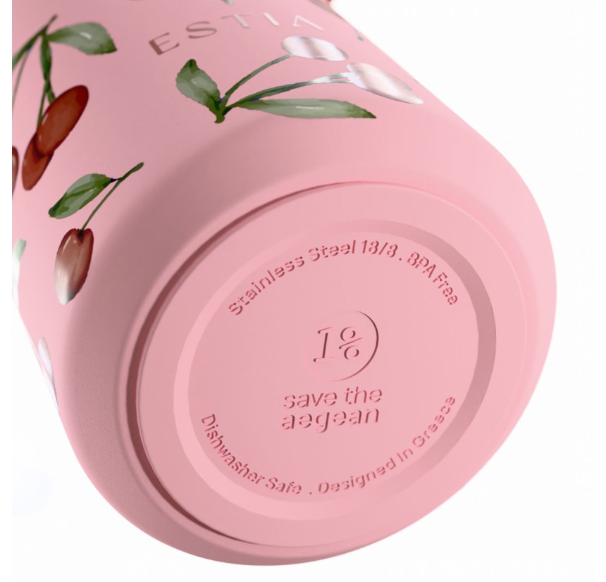 Ποτήρι Θερμός 500ml Estia Save The Aegean Cherry Rose 01-42431 Ποτήρι Θερμός 500ml Estia Save The Aegean Cherry Rose 01-42431