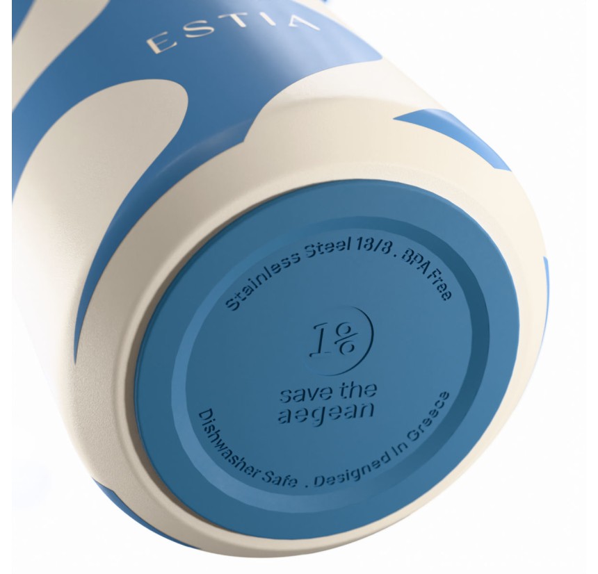Ποτήρι Θερμός 500ml Estia Save The Aegean Ocean Waves 01-42608 Ποτήρι Θερμός 500ml Estia Save The Aegean Ocean Waves 01-42608