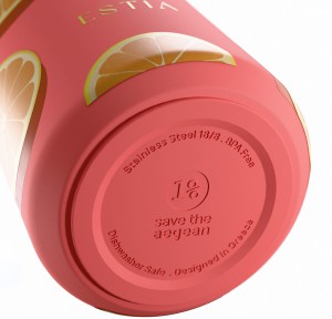 Ποτήρι Θερμός 500ml Estia Save The Aegean Orange Pop 01-42622 Ποτήρι Θερμός 500ml Estia Save The Aegean Orange Pop 01-42622