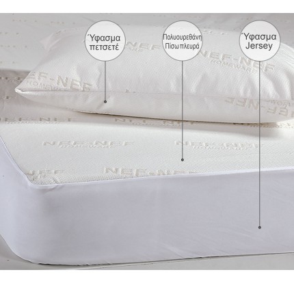 Αδιάβροχες Προστατευτικές Μαξιλαροθήκες Ζάκαρ Nef-Nef 50x 70 (Σετ 2 τεμαχίων)