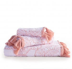 Πετσέτα Προσώπου (50x 90) Nef - Nef Lorelay White/Pink