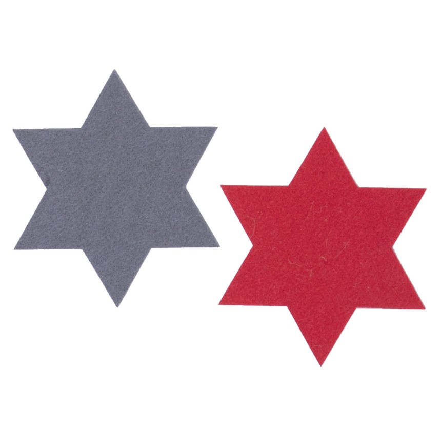 Σουπλά 50x50 Σετ 2 τμχ Nef - Nef Felt Star Grey