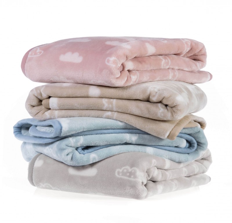 Βρεφική Κουβέρτα Αγκαλιάς 75x100 Nef-Nef Clouds Pink